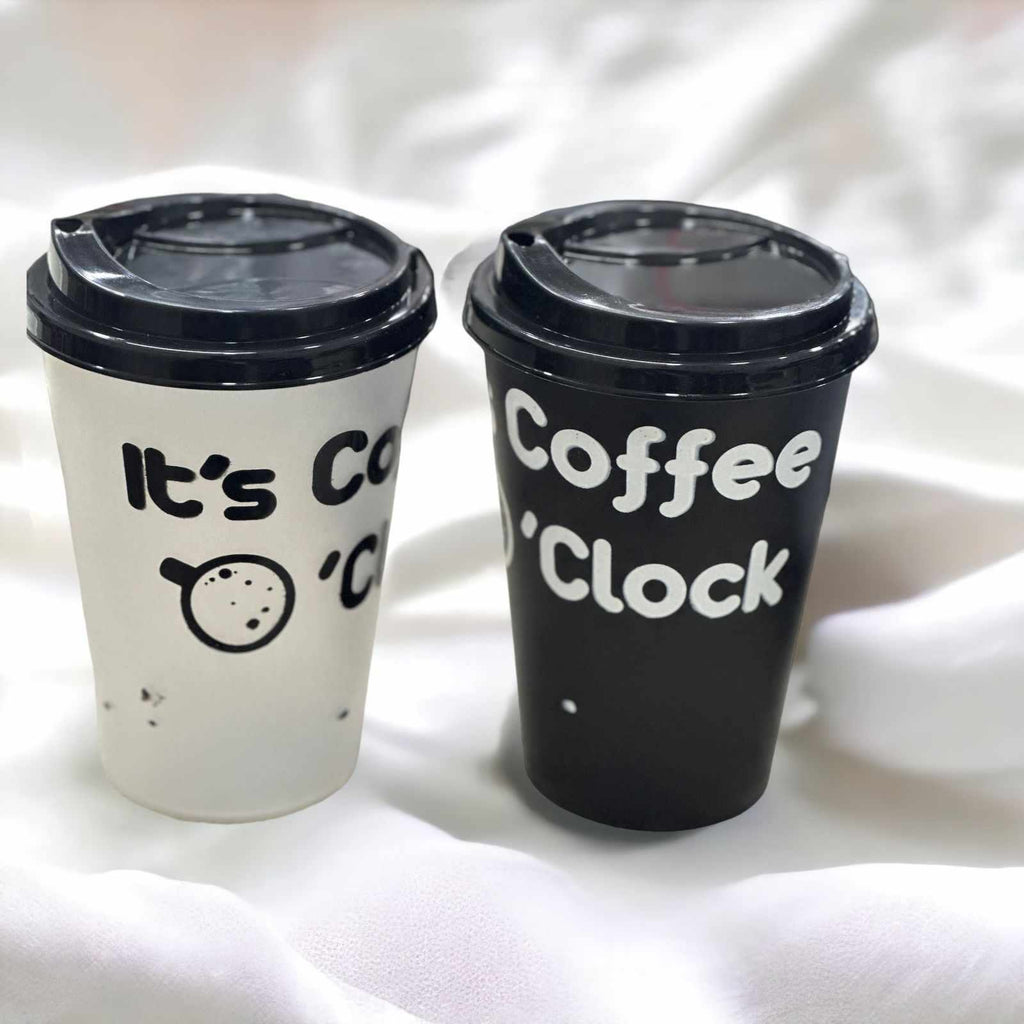 1PC Printed Plastic Coffee Cup 500ML